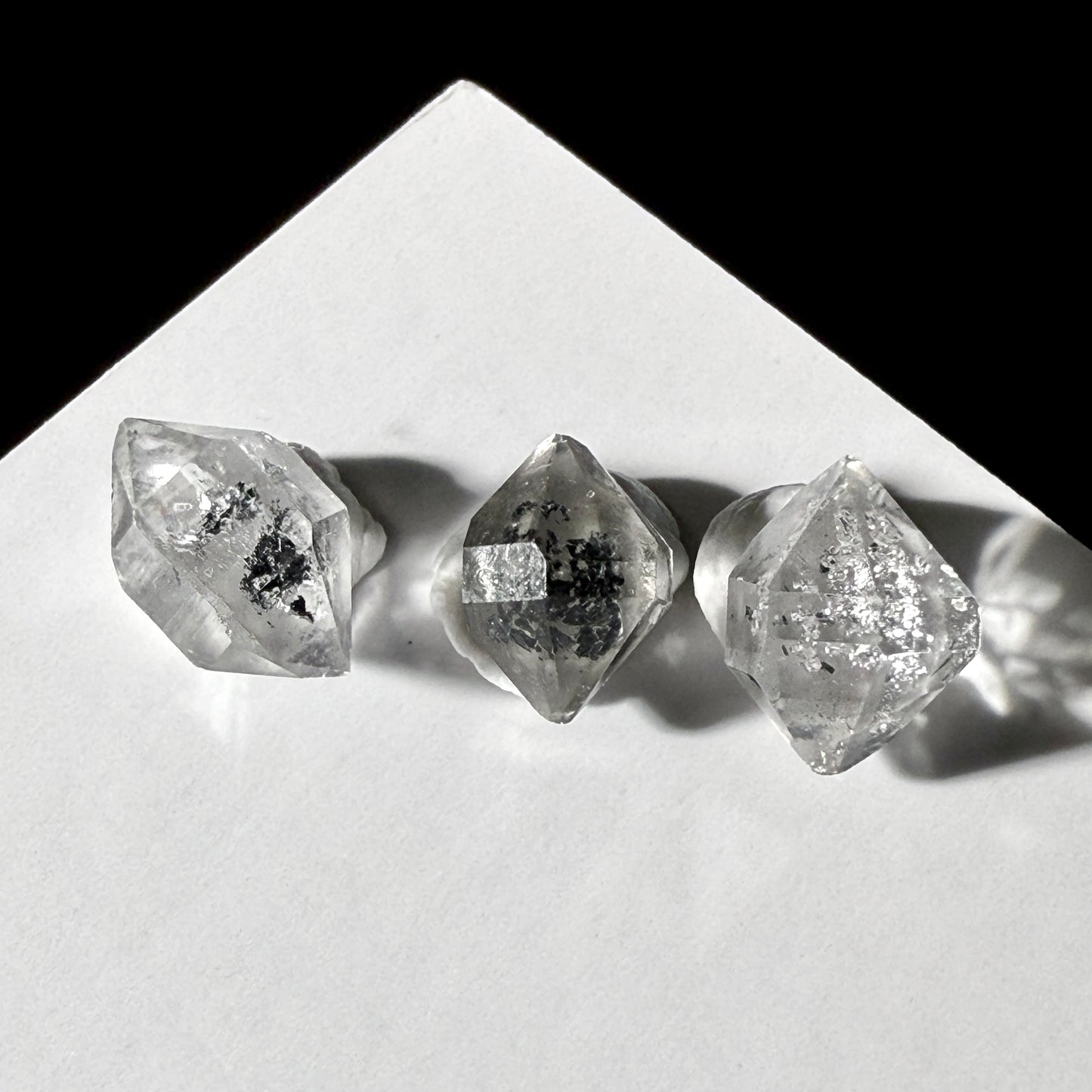 DT Herkimer Diamond with Black Hydrocarbon Inclusions 1ct