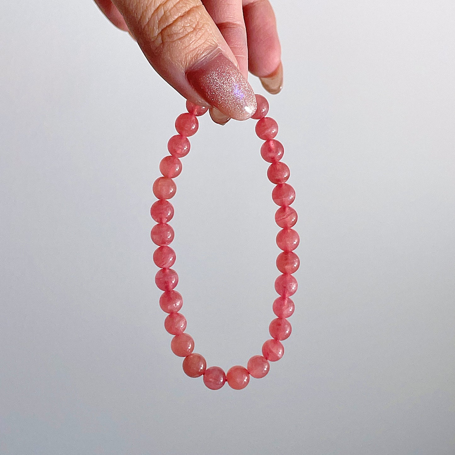 Argentine Rhodolite Icy High Grade Beaded Bracelet