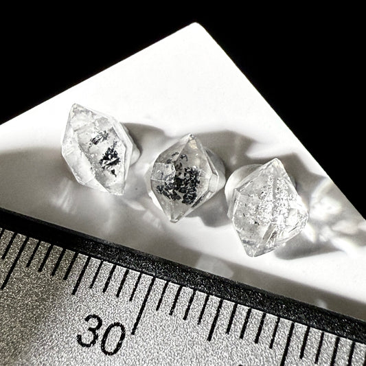 DT Herkimer Diamond with Black Hydrocarbon Inclusions 1ct