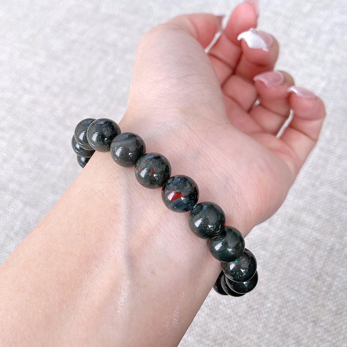 Dragon Blood Jasper Beaded Bracelet