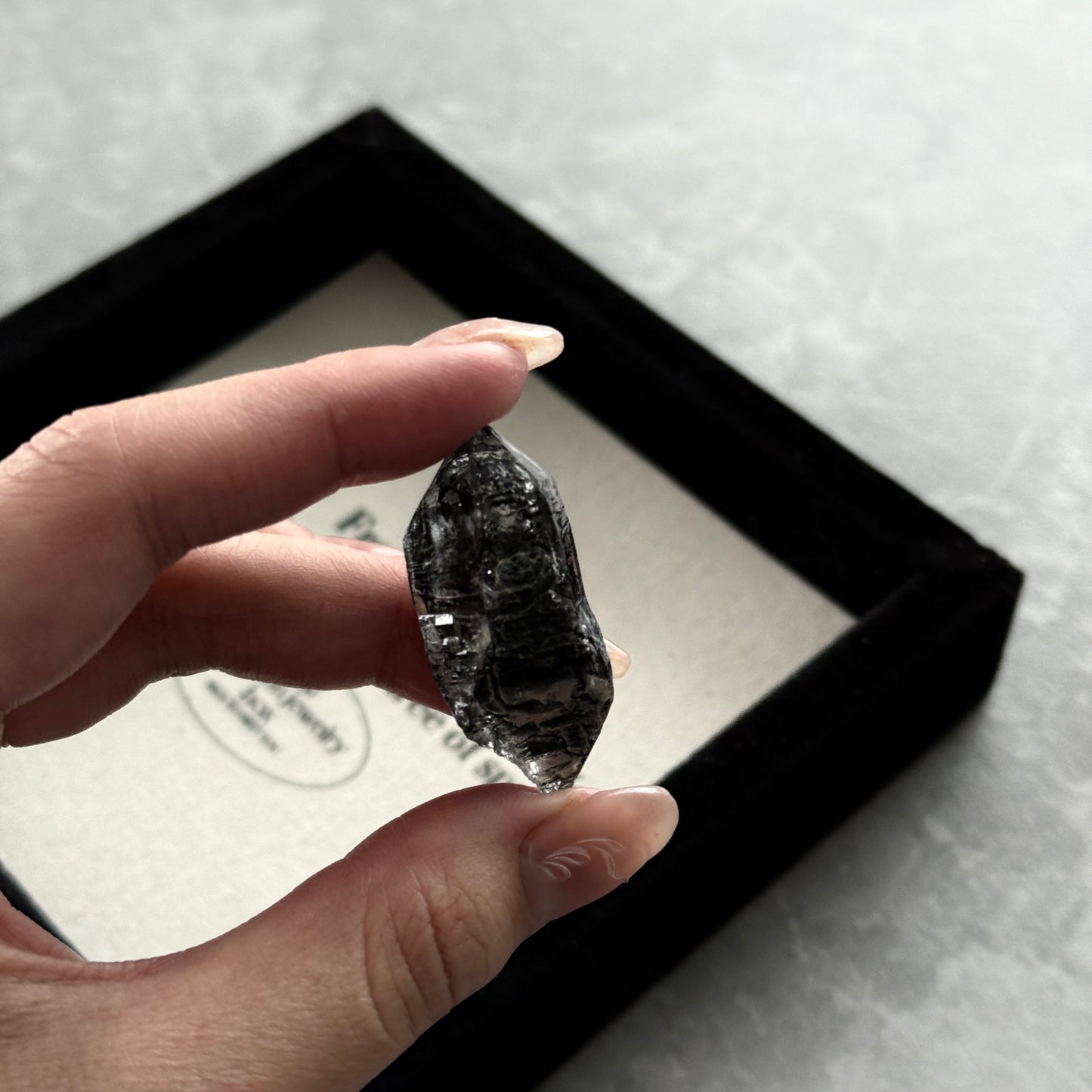 Herkimer Diamond with Black Hydrocarbon and Phantom 9.9g