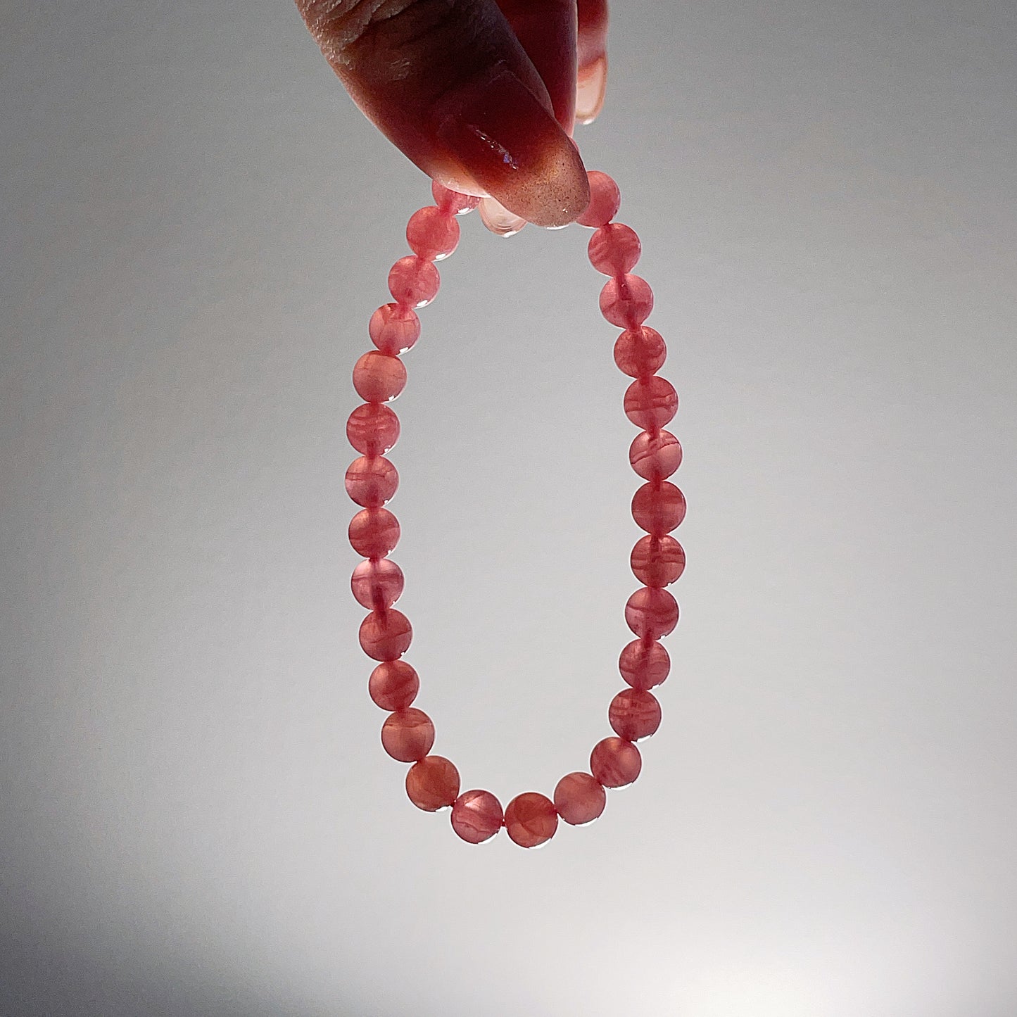 Argentine Rhodolite Icy High Grade Beaded Bracelet