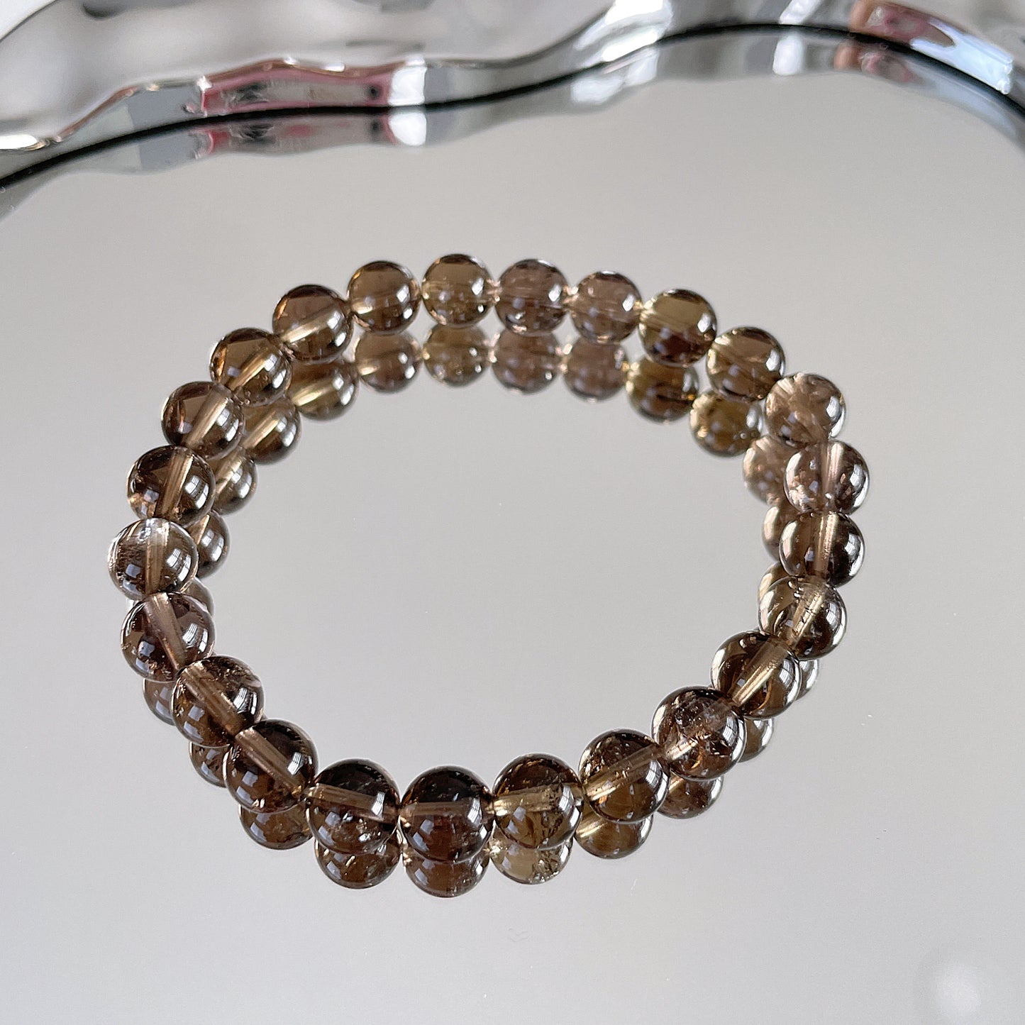 Smoky Quartz Beaded Bracelet