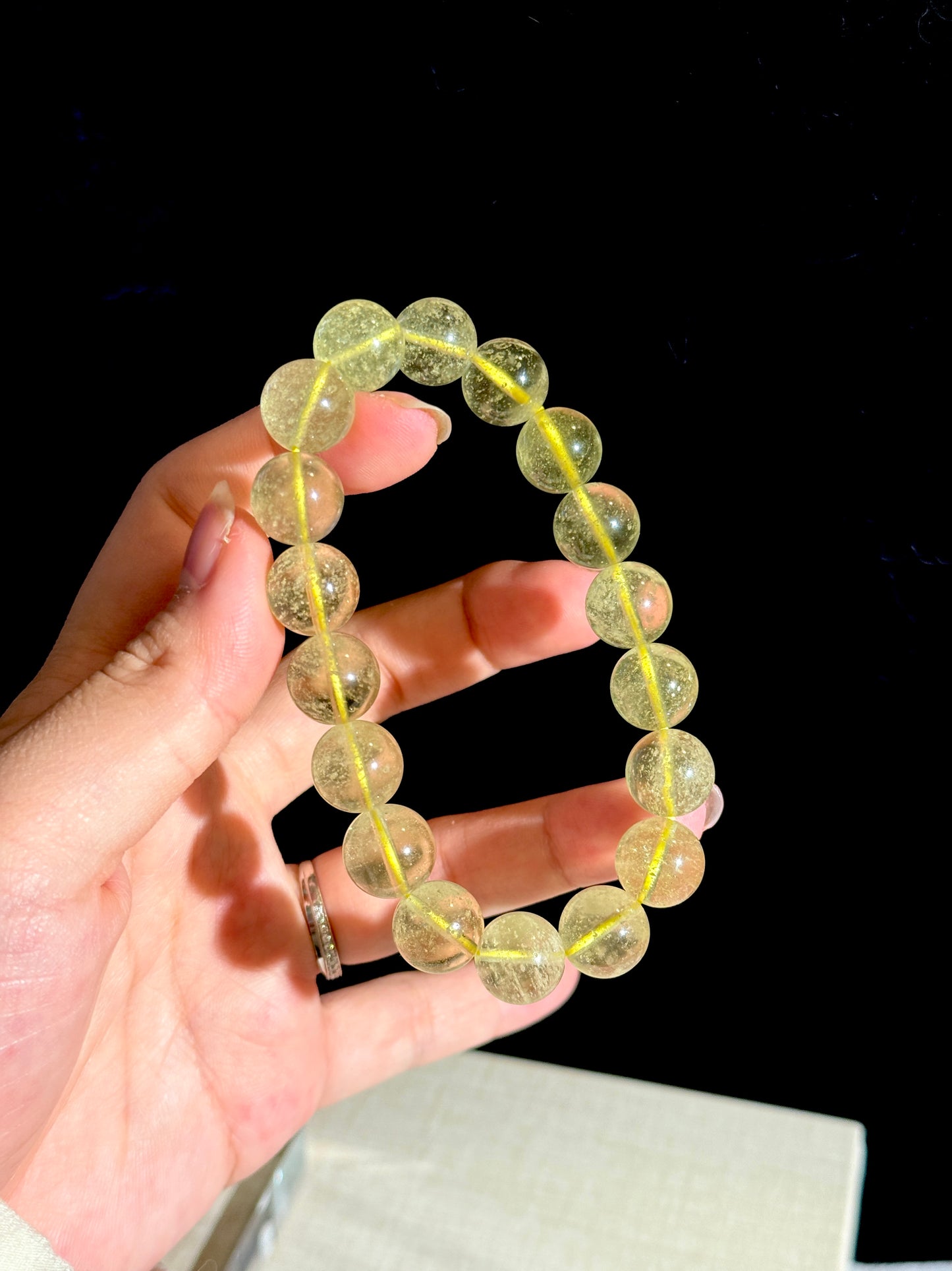 Collector Grade Libyan Gold Tektite Desert Glass 12mm Beaded Bracelet
