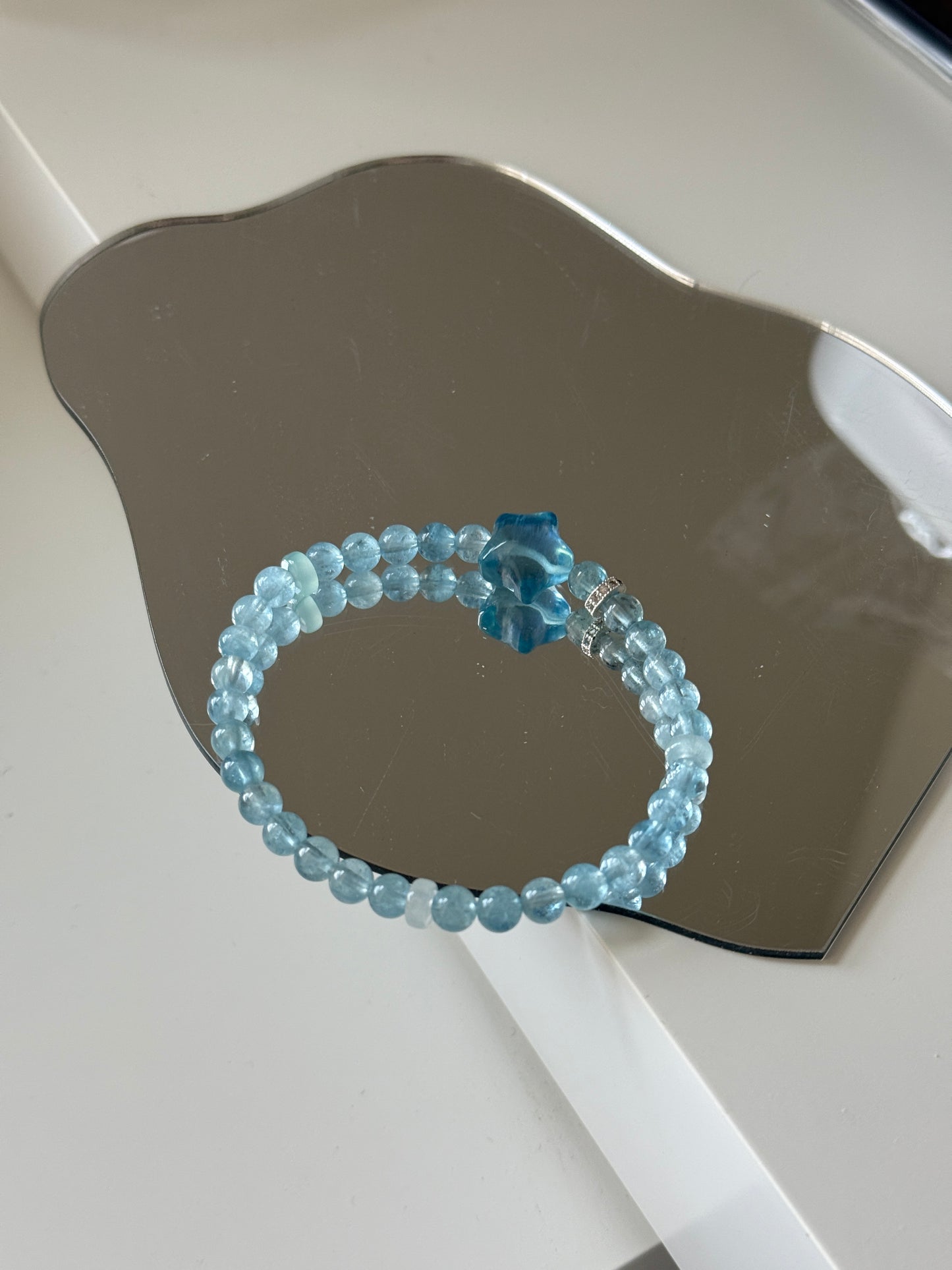 Aquamarine Star Bracelet