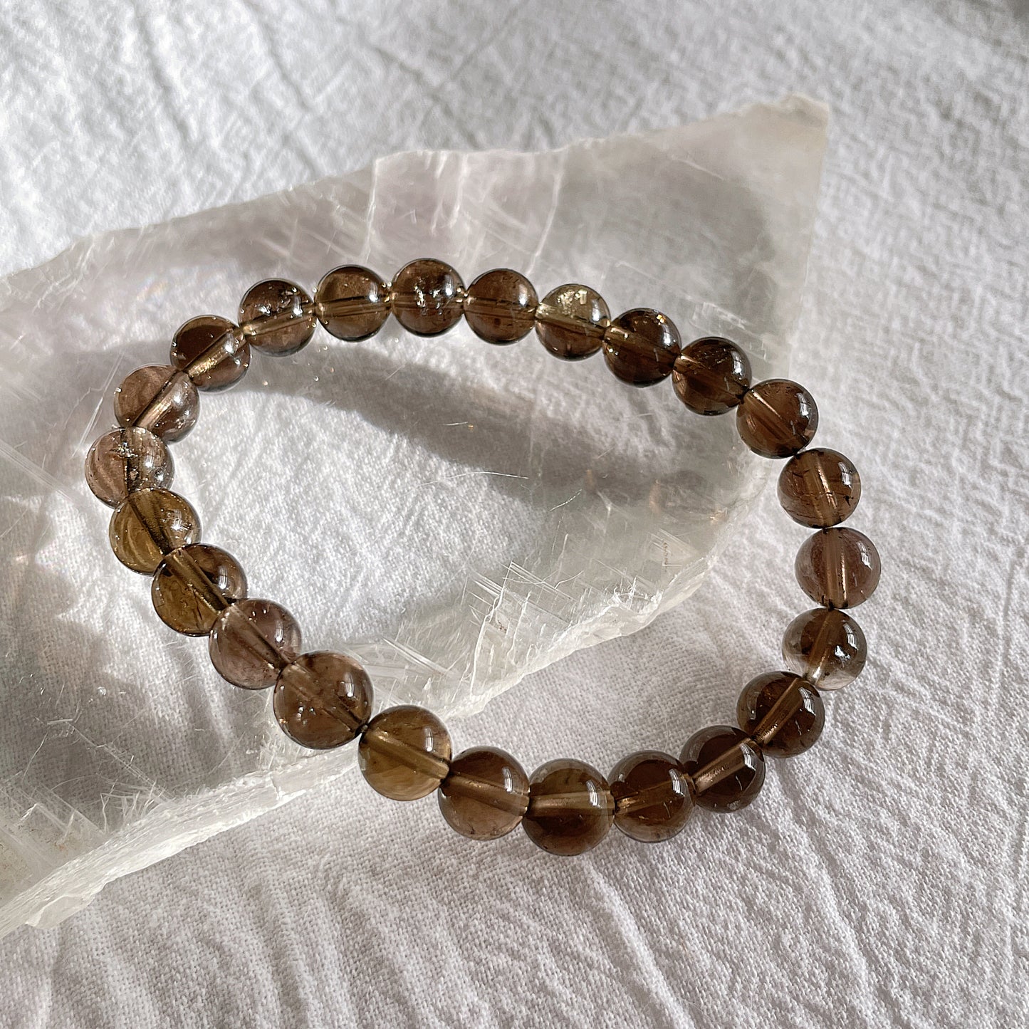 Smoky Quartz Beaded Bracelet