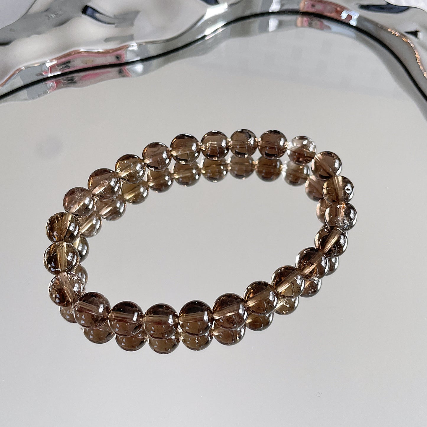 Smoky Quartz Beaded Bracelet