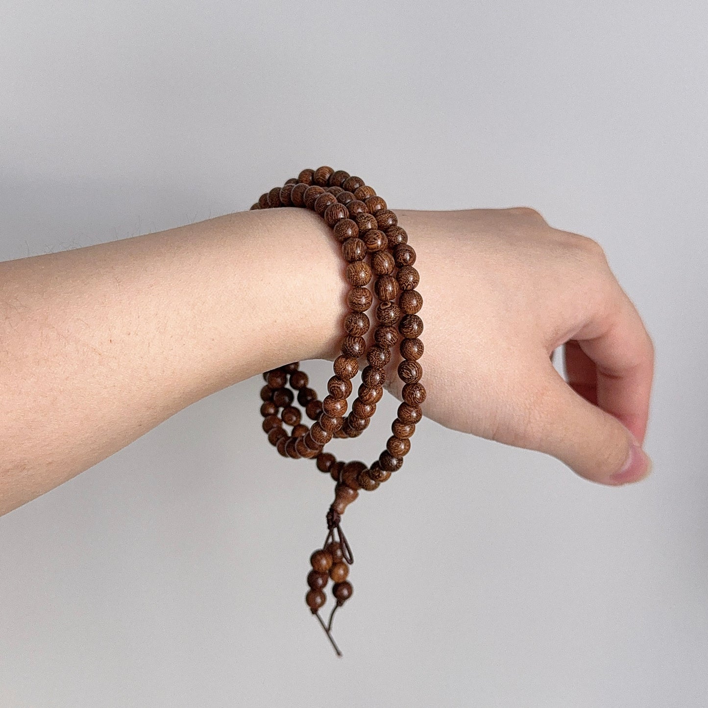 Gold Phoebe Ebony Gold Wire Sandalwood 108 Mala 6mm Bead Bracelet 金絲檀木