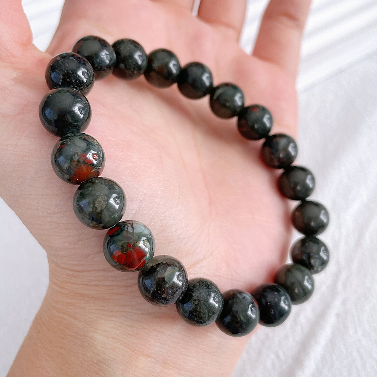 Dragon Blood Jasper Beaded Bracelet