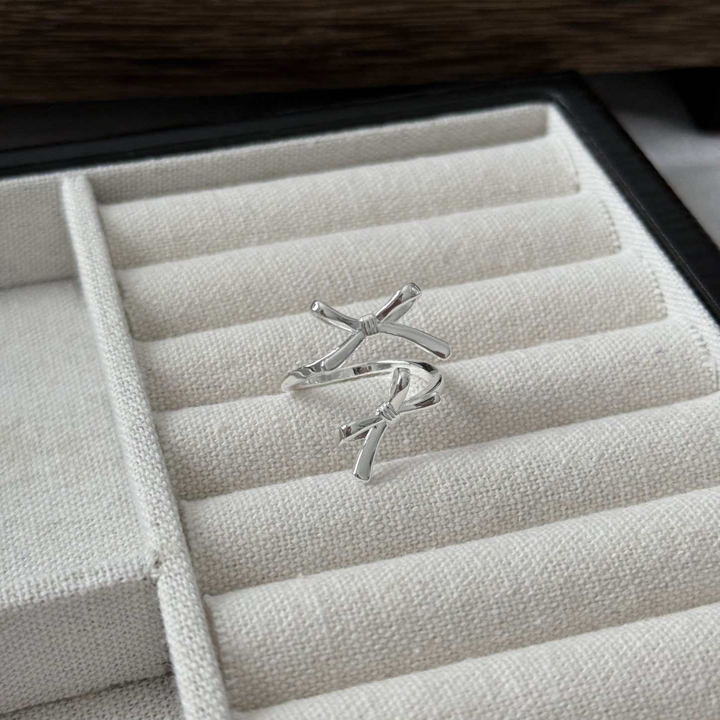 Sterling Silver Double Ribbon Ring