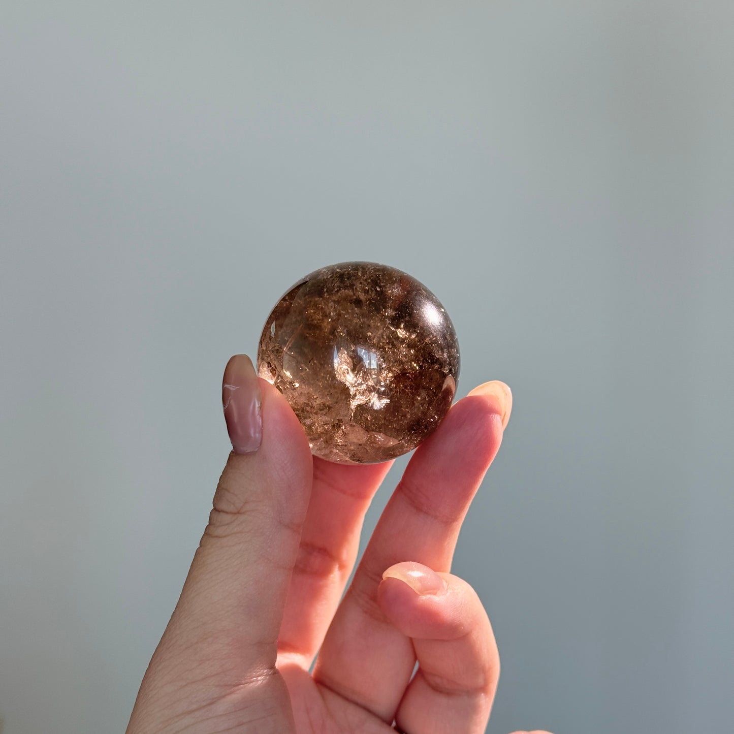 Smoky Quartz Sphere 3.8cm diameter Cool Brown