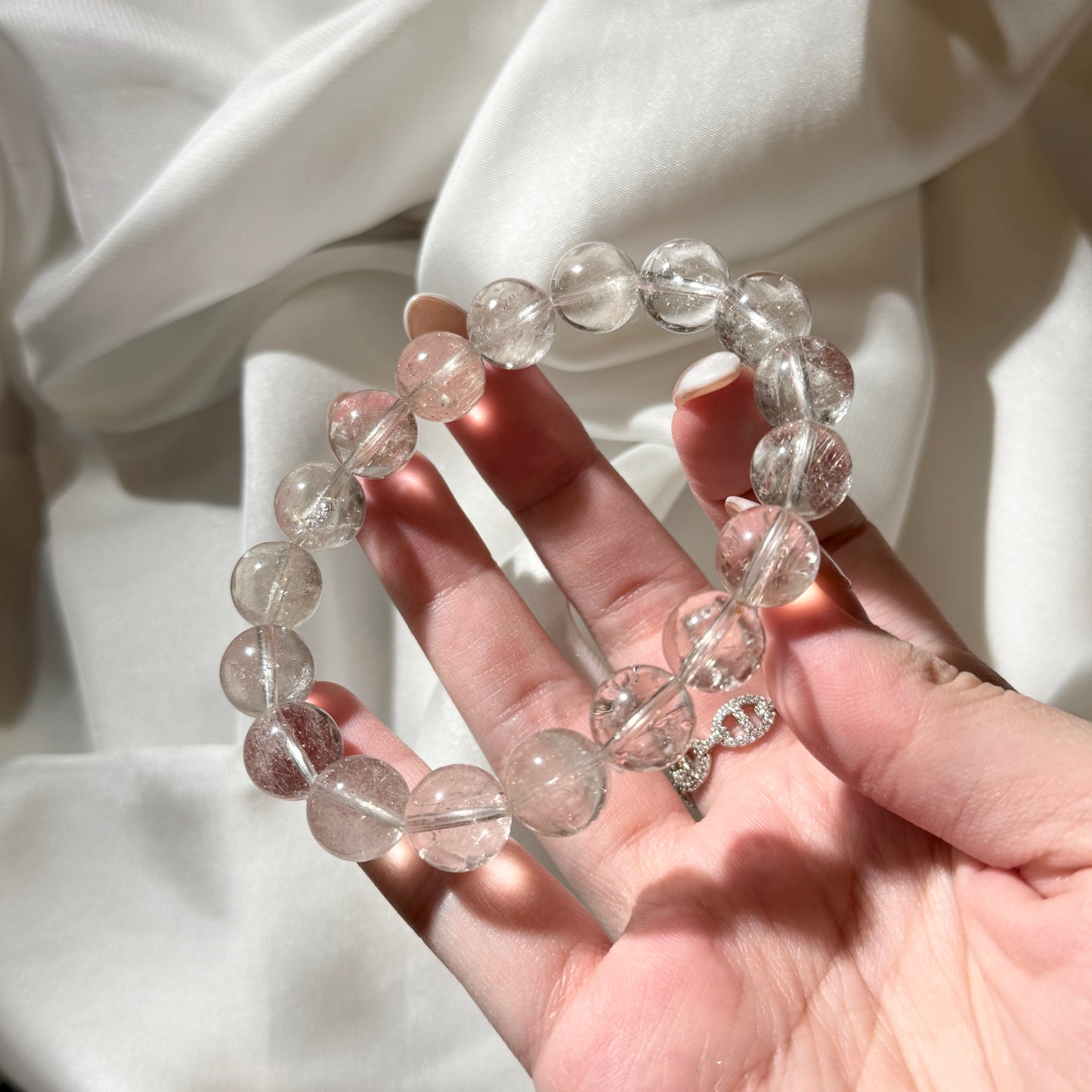 White Silver Rutile Quartz