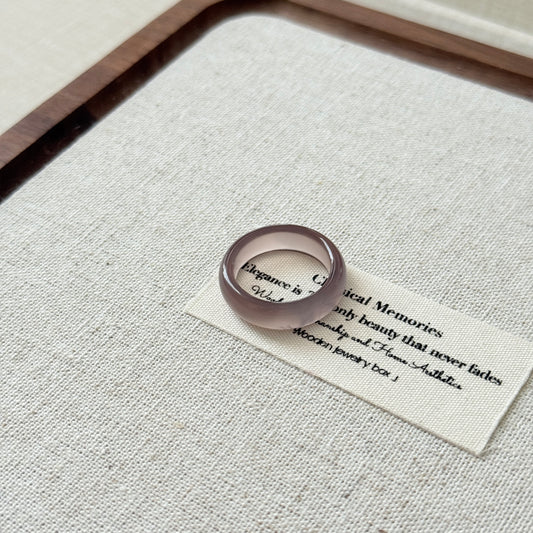 Chalcedony Agate Ring Bangle US 7 Ring Band