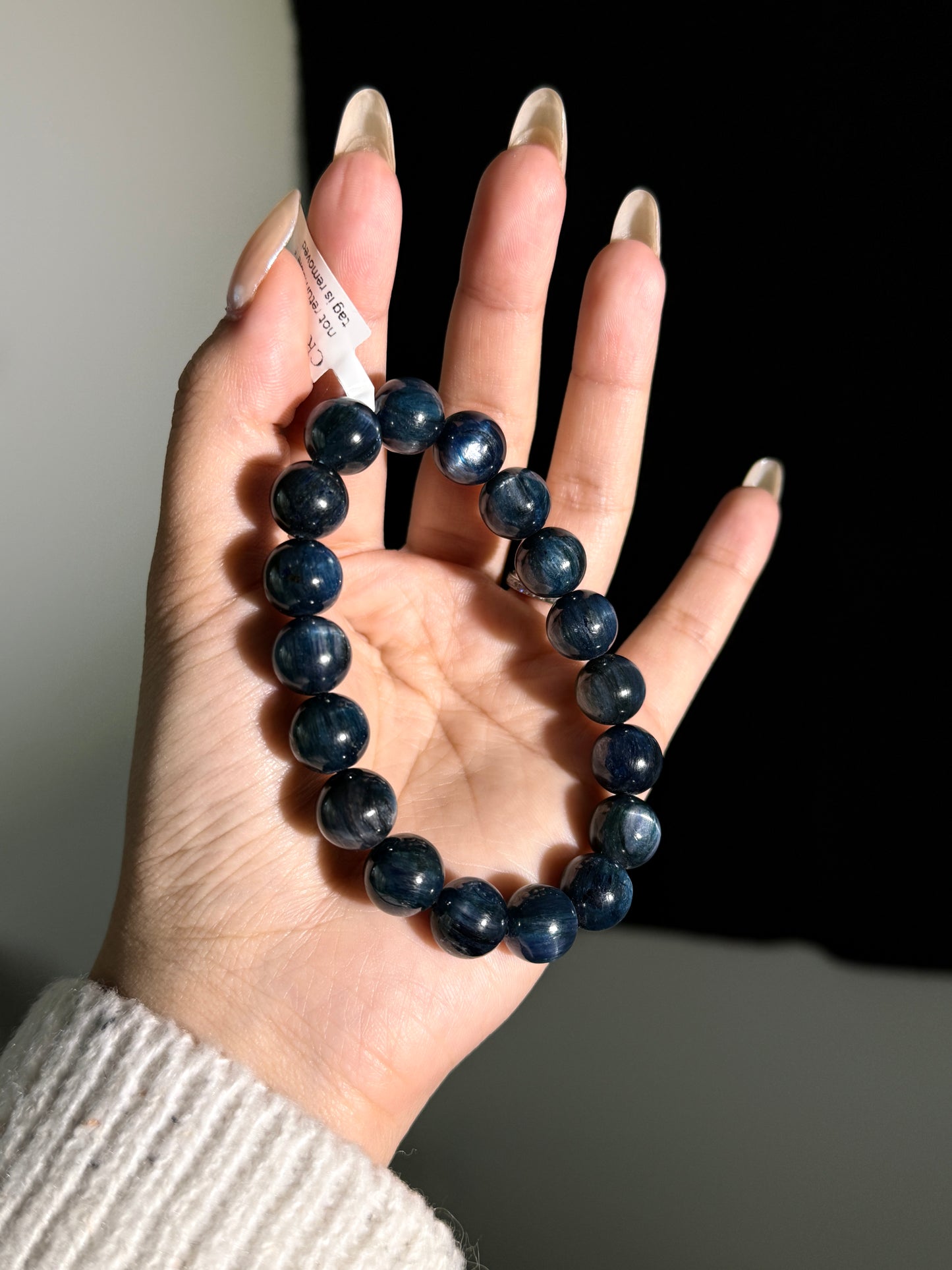 Dark Galaxy Kyanite Beaded Bracelet