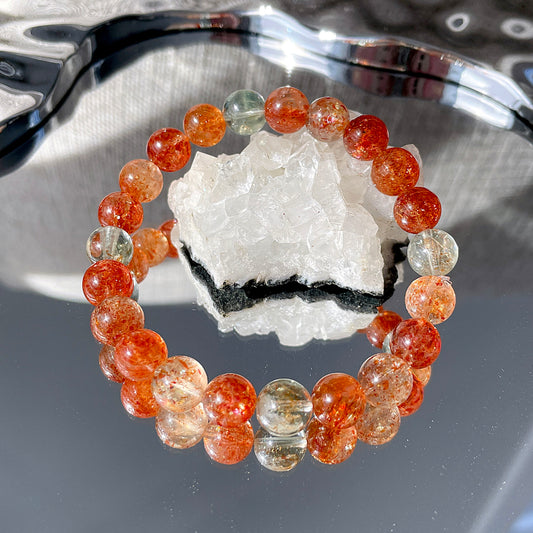 Tanzania Arusha Sunstone Beaded Bracelet