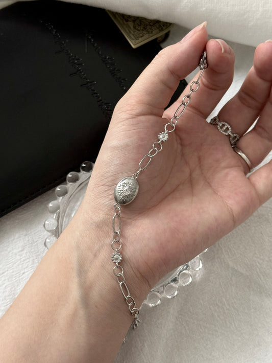 Sterling Silver 925 Apollo Sun Zirconia Bracelet