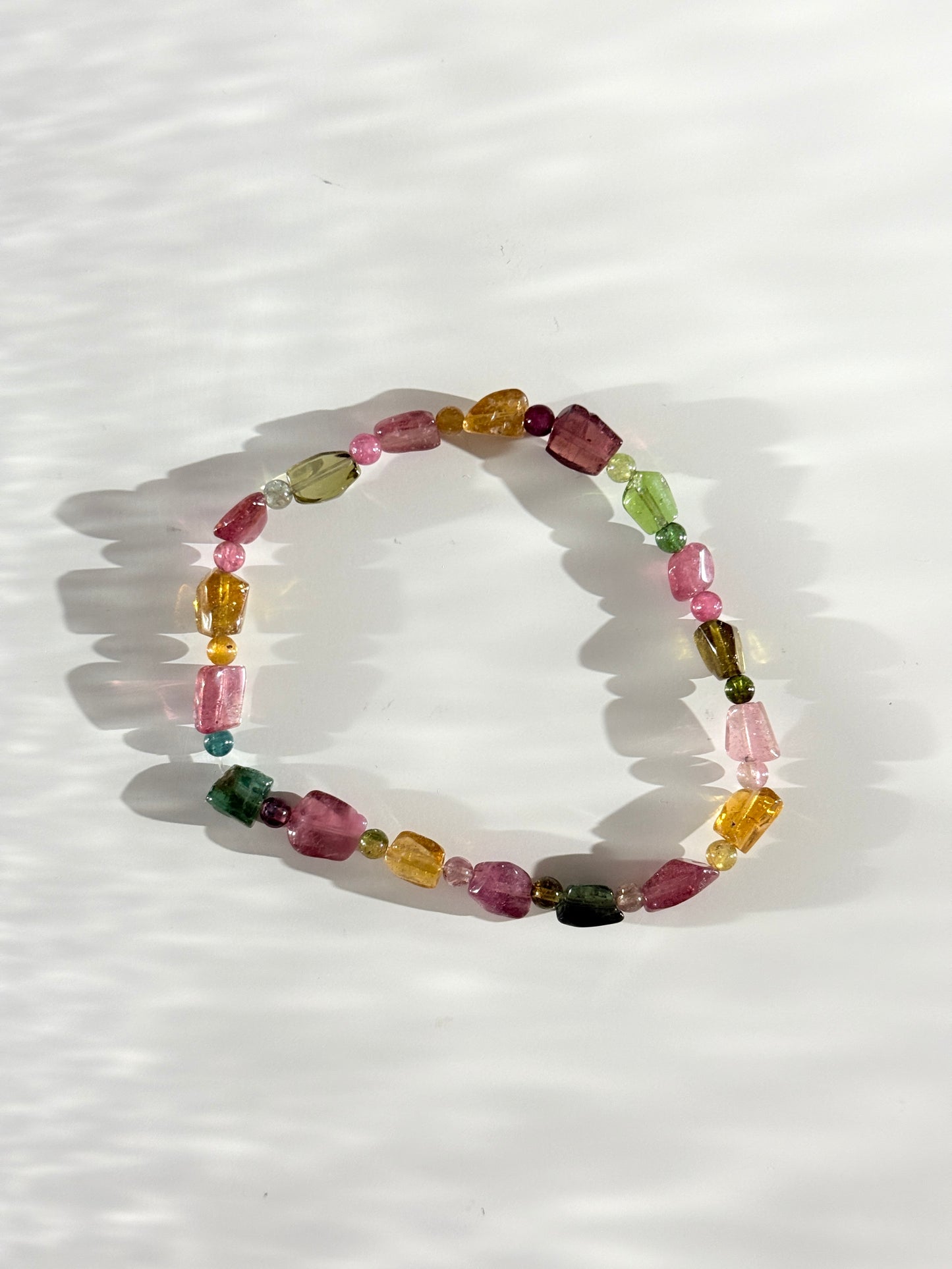 Rainbow Freeform Tourmaline Bracelet