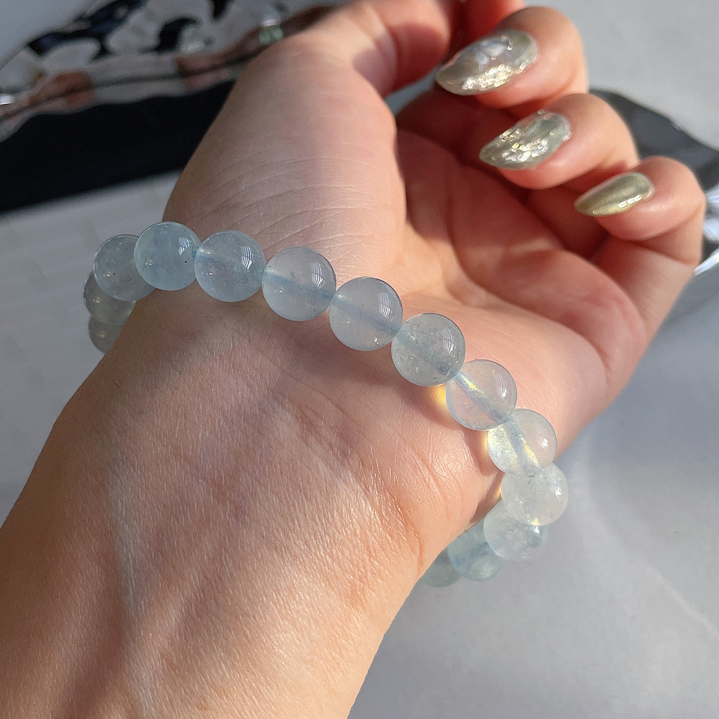 Aquamarine Beaded Bracelet