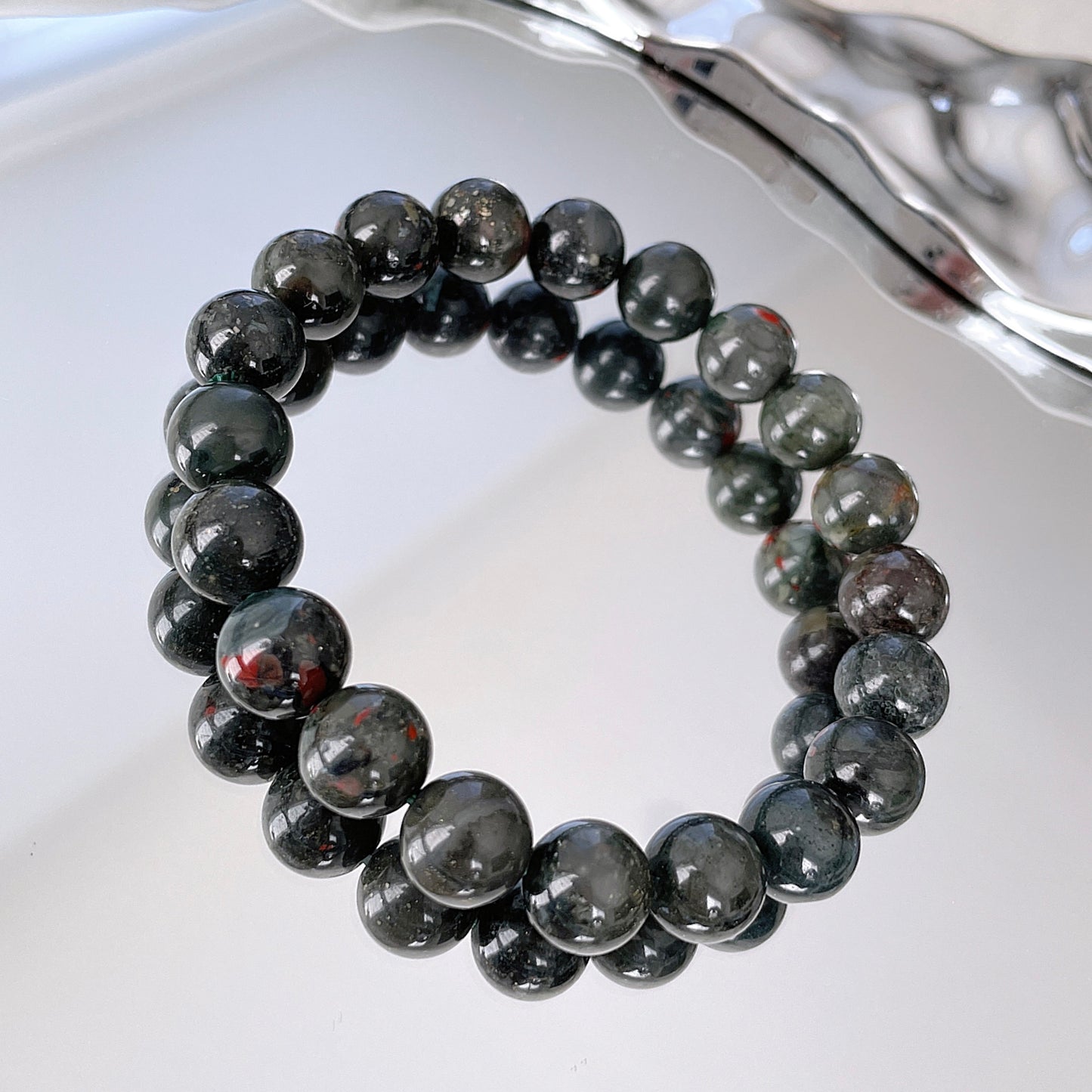 Dragon Blood Jasper Beaded Bracelet