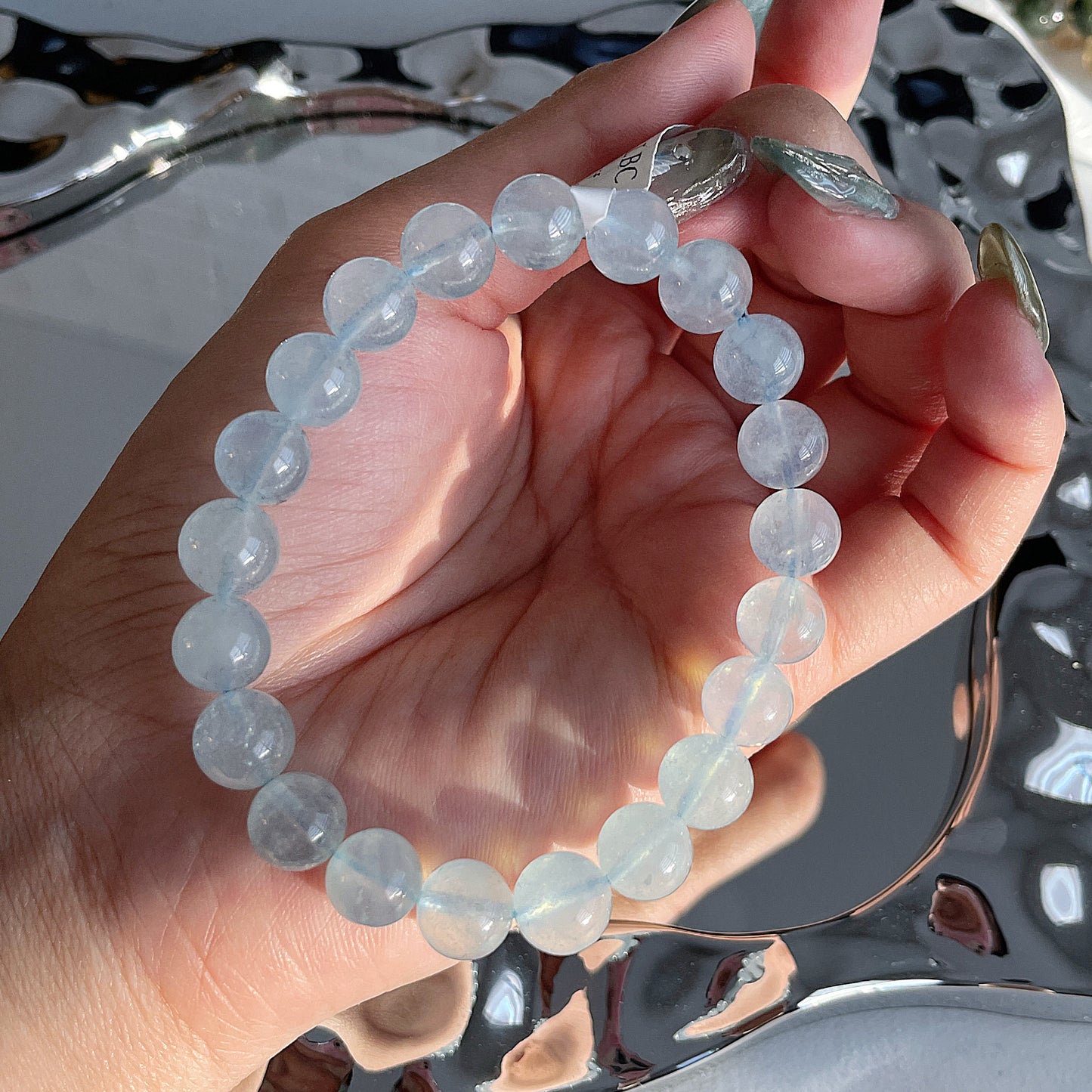 Aquamarine Beaded Bracelet