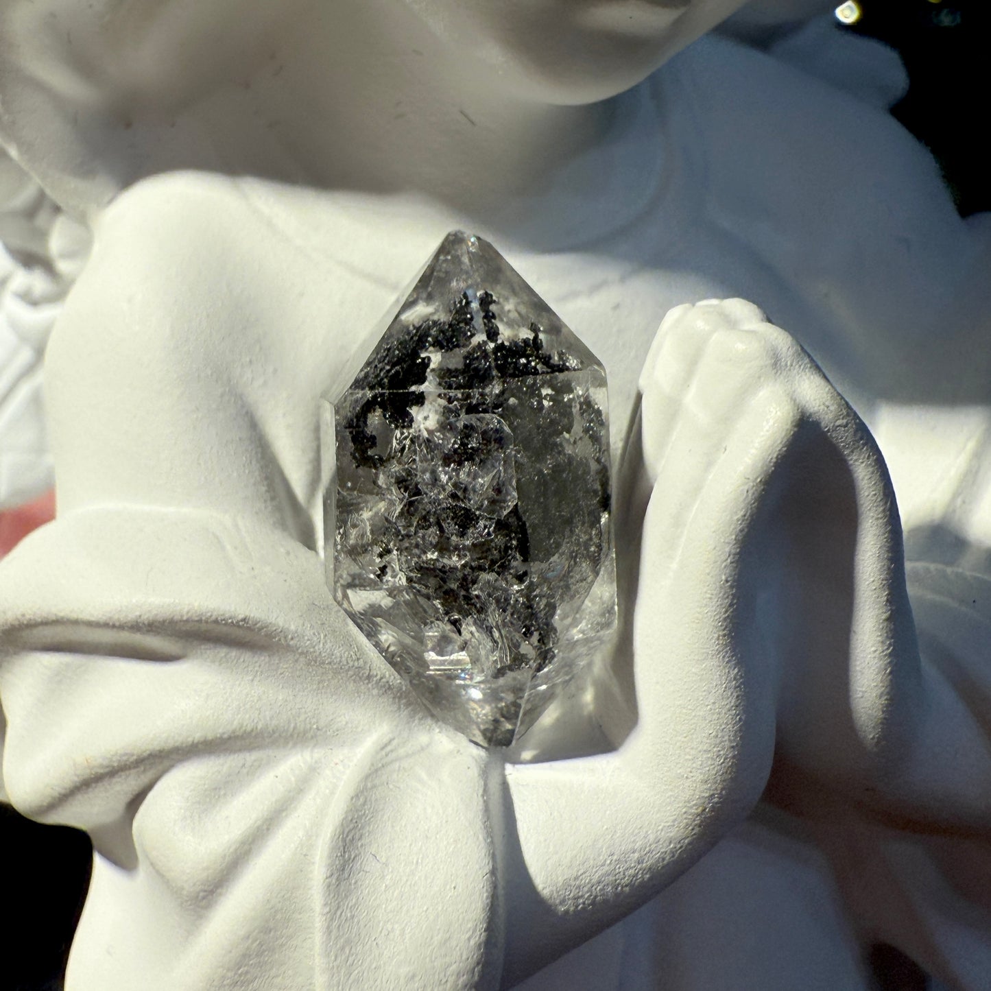DT Herkimer Diamond Black Hydrocarbon and Phantom