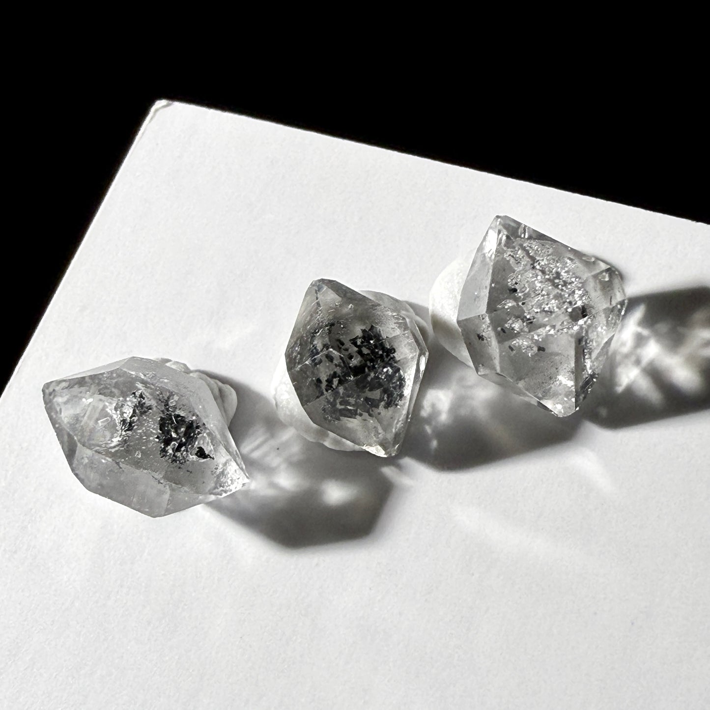 DT Herkimer Diamond with Black Hydrocarbon Inclusions 1ct