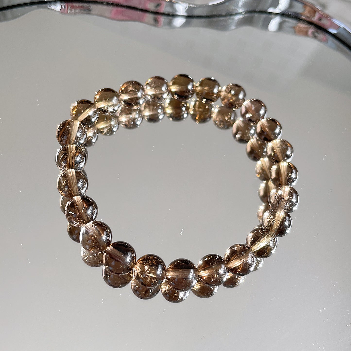 Smoky Quartz Beaded Bracelet