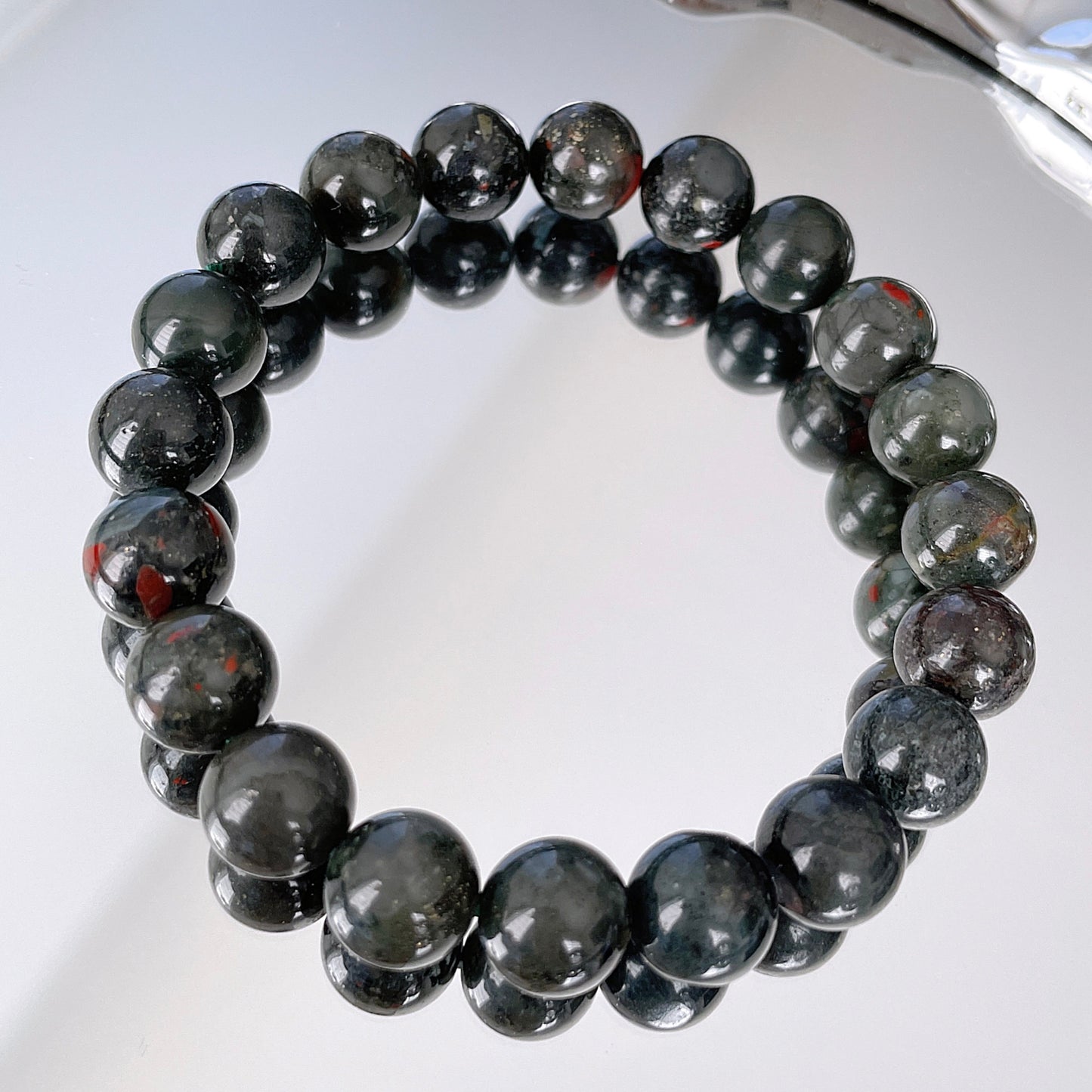 Dragon Blood Jasper Beaded Bracelet