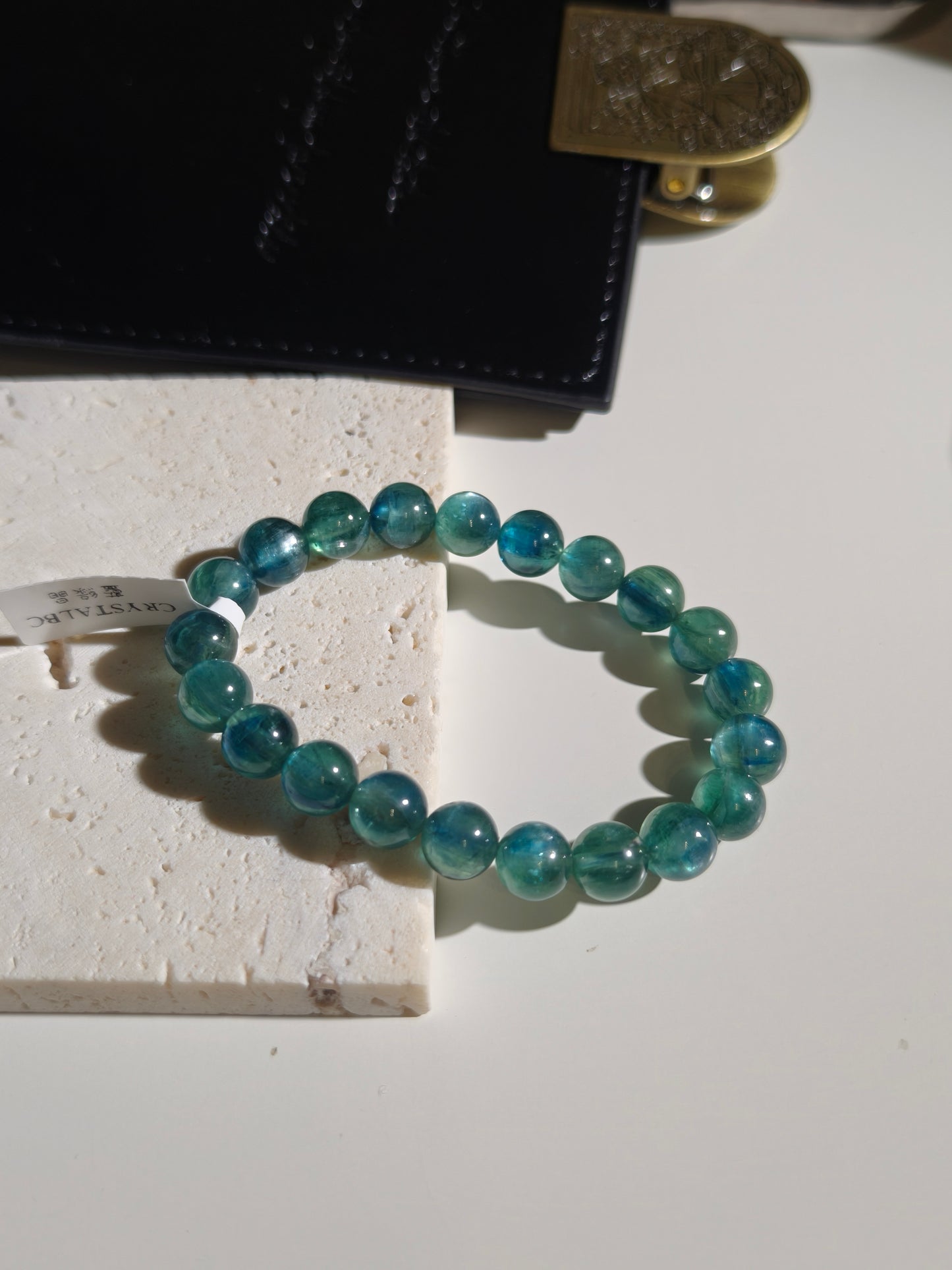 Bicolor Blue Green Kyanite Beaded Bracelet 綠藍晶石