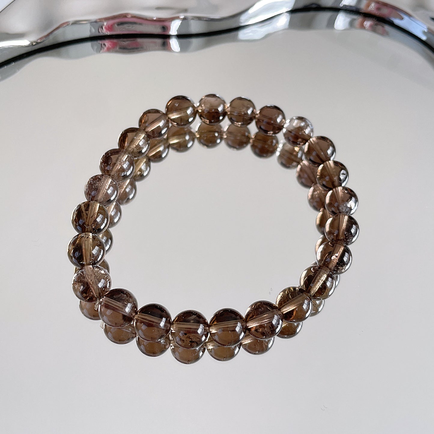 Smoky Quartz Beaded Bracelet