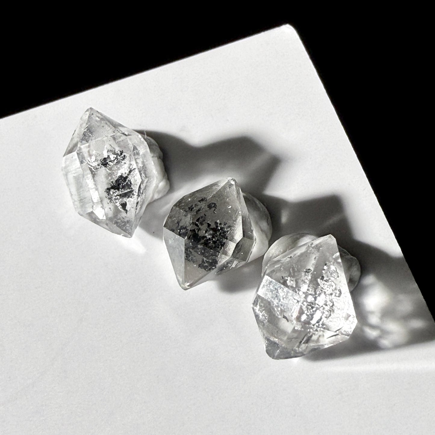 DT Herkimer Diamond with Black Hydrocarbon Inclusions 1ct