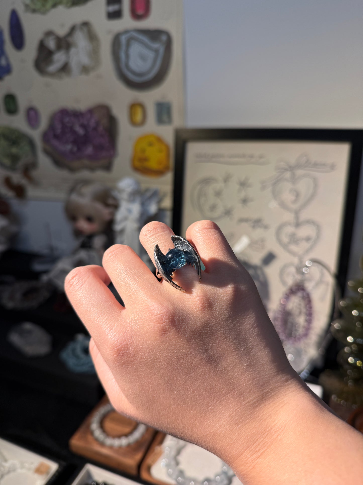 s925 Aquamarine Ring