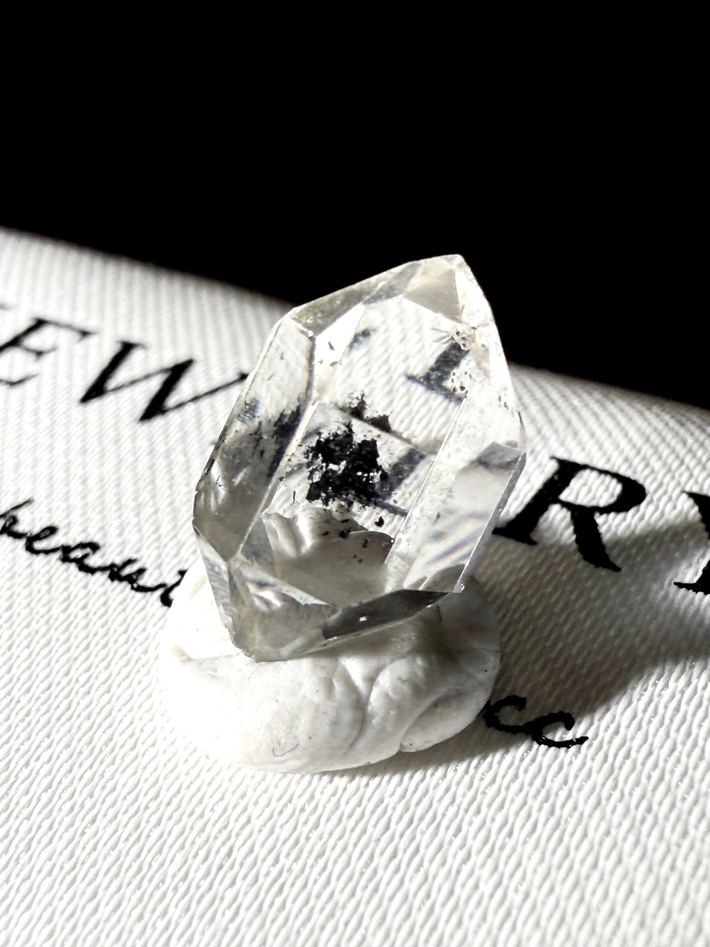 DT Herkimer Diamond with Black Hydrocarbon Inclusions