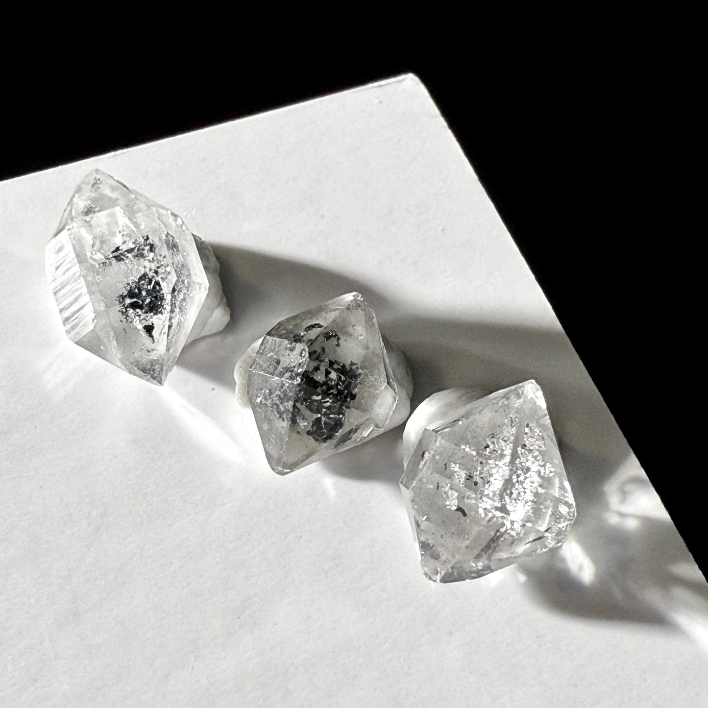 DT Herkimer Diamond with Black Hydrocarbon Inclusions 1ct