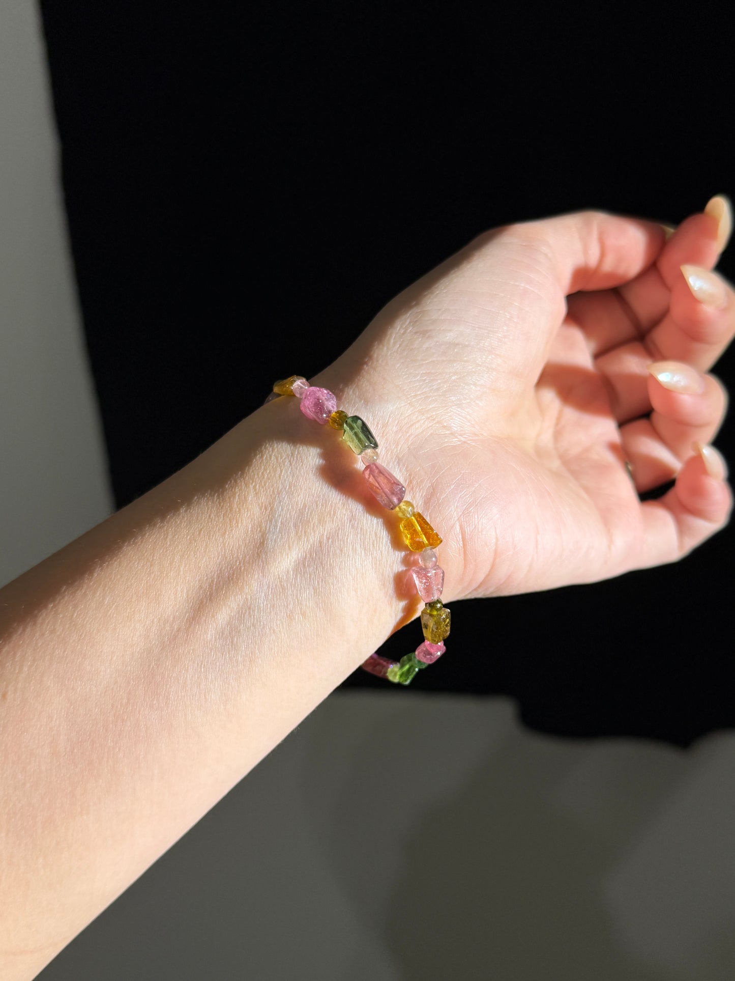Rainbow Freeform Tourmaline Bracelet