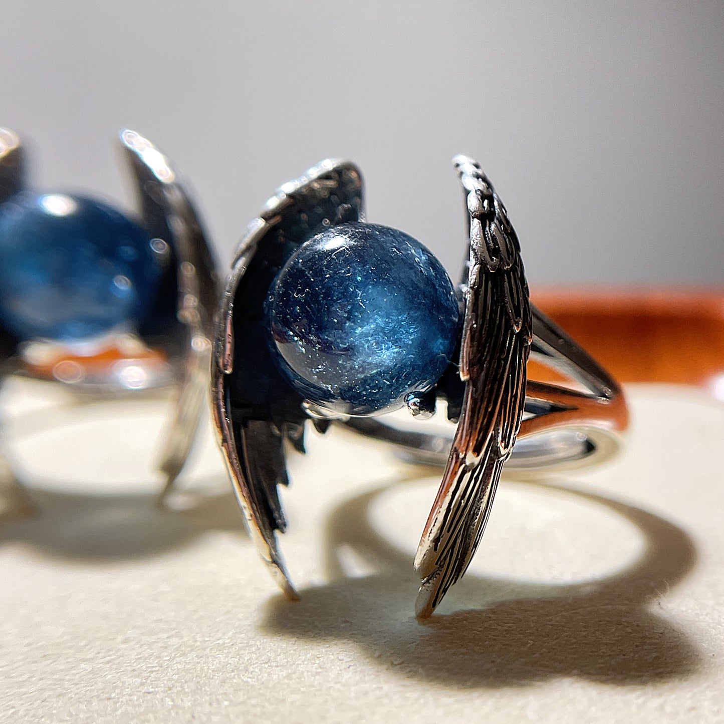 Devil Aquamarine Wings Ring