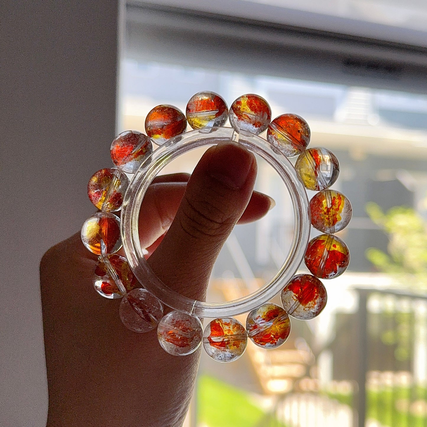 Golden Lucky Koi Quartz Red Yellow Fire Hematoid Quartz
