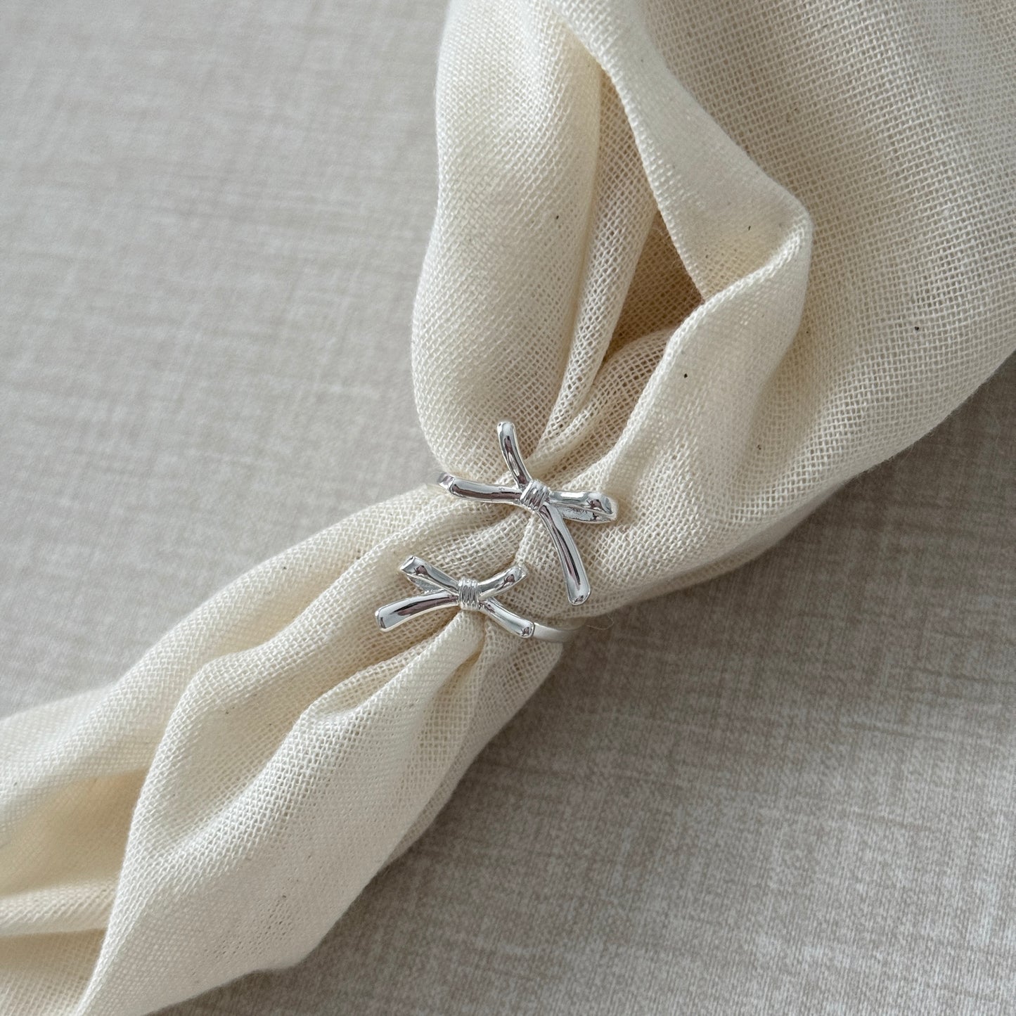 Sterling Silver Double Ribbon Ring