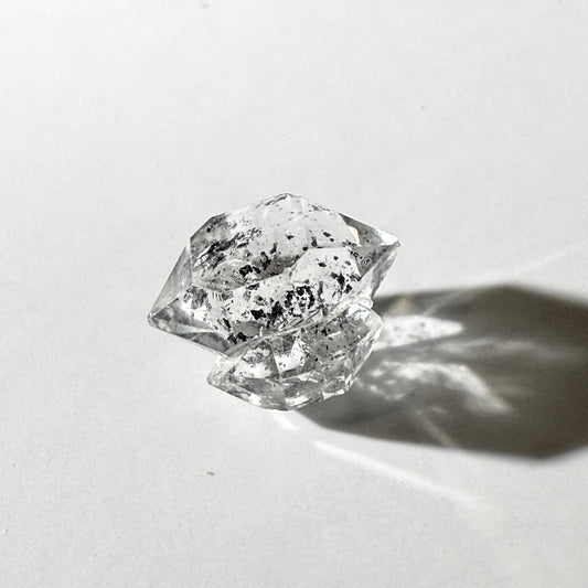 DT Twin Herkimer Diamond with Black Hydrocarbon Inclusions