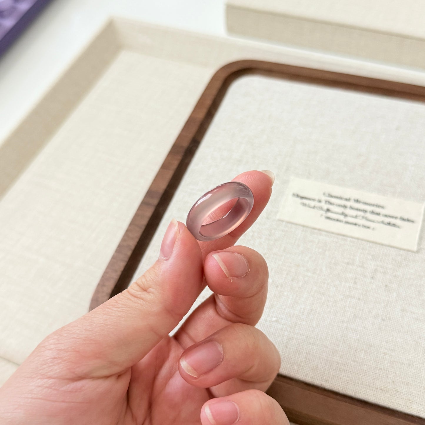 Chalcedony Agate Ring Bangle US 7 Ring Band
