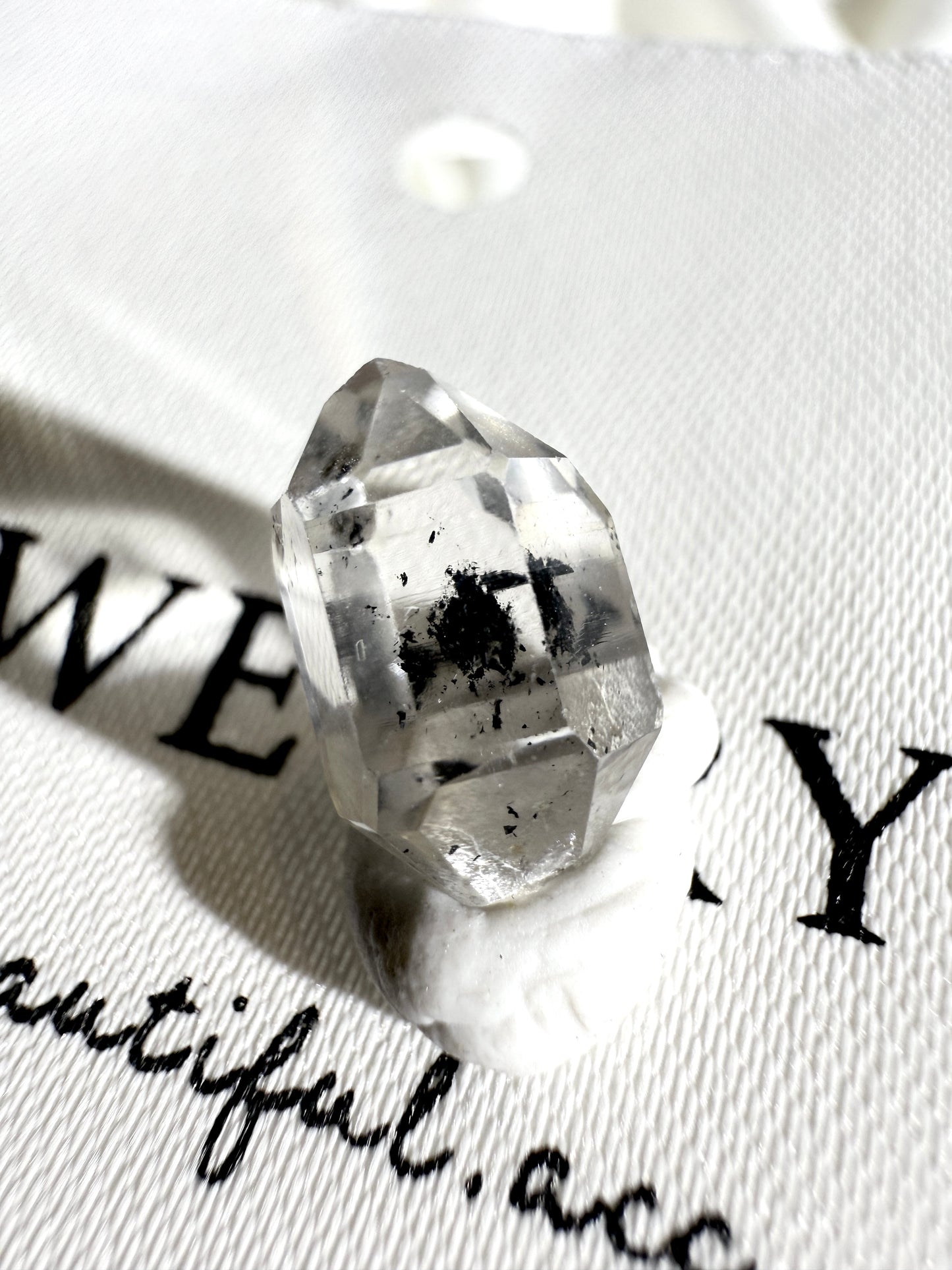 DT Herkimer Diamond with Black Hydrocarbon Inclusions