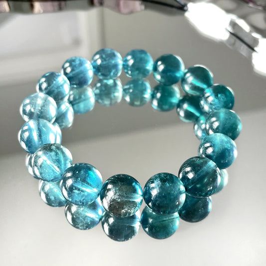 Devil Greenish Aquamarine Beaded Bracelet