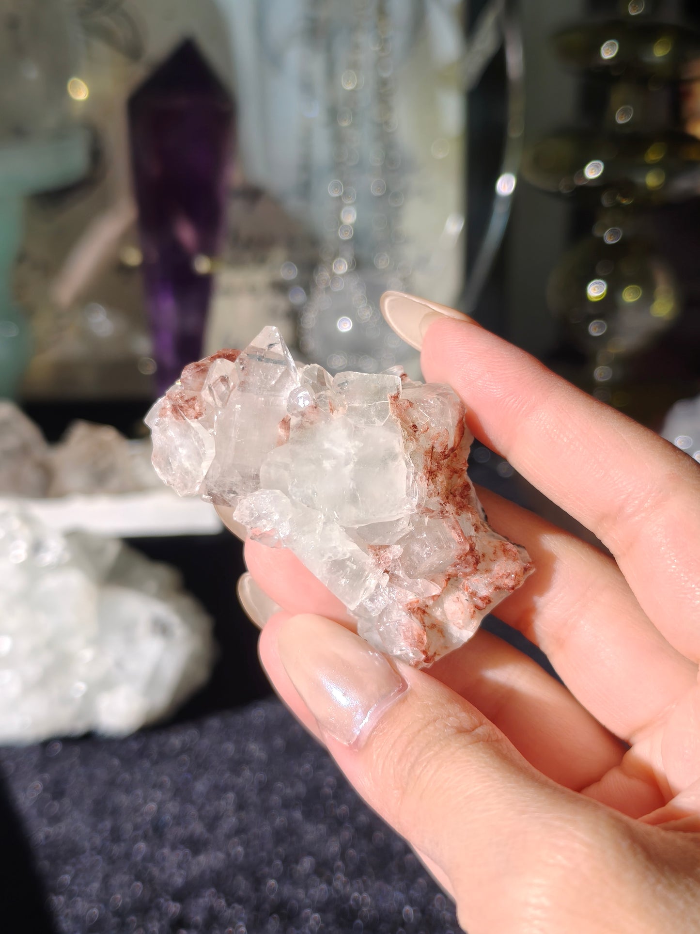 Dried Rose Color Apophyllite