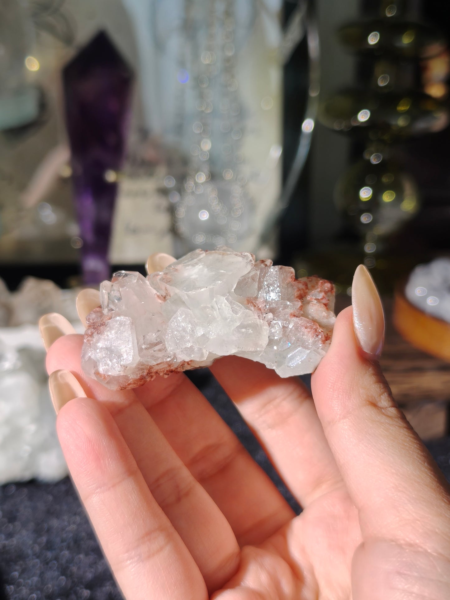 Dried Rose Color Apophyllite