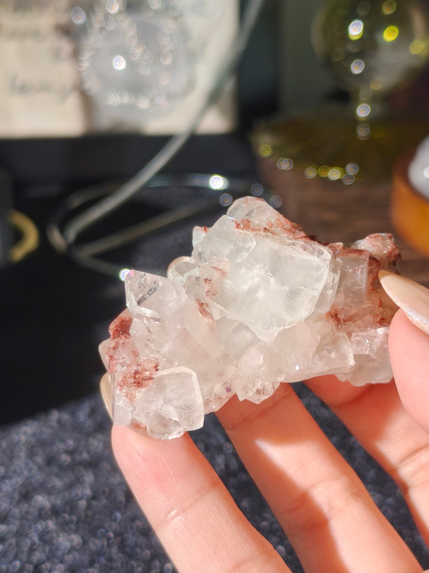 Dried Rose Color Apophyllite