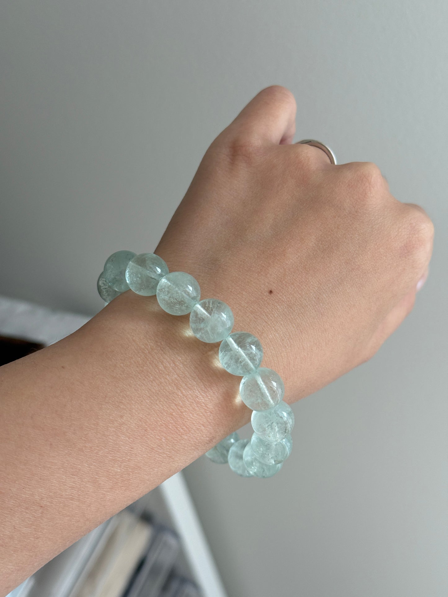 Mint Green Aquamarine Beryl Unheated Bracelet