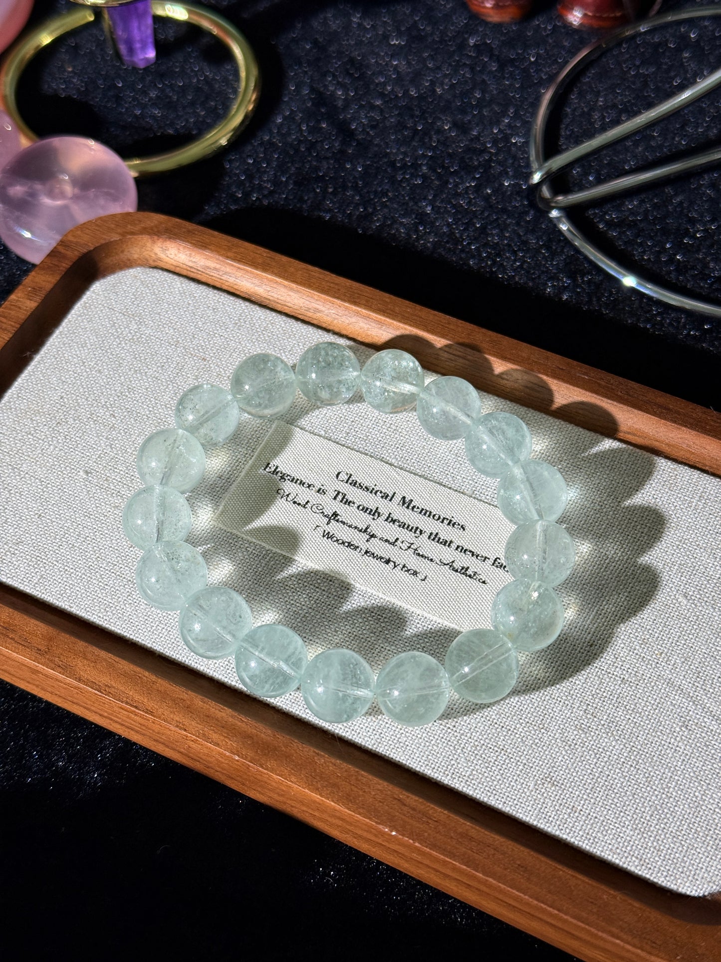 Mint Green Aquamarine Beryl Unheated Bracelet