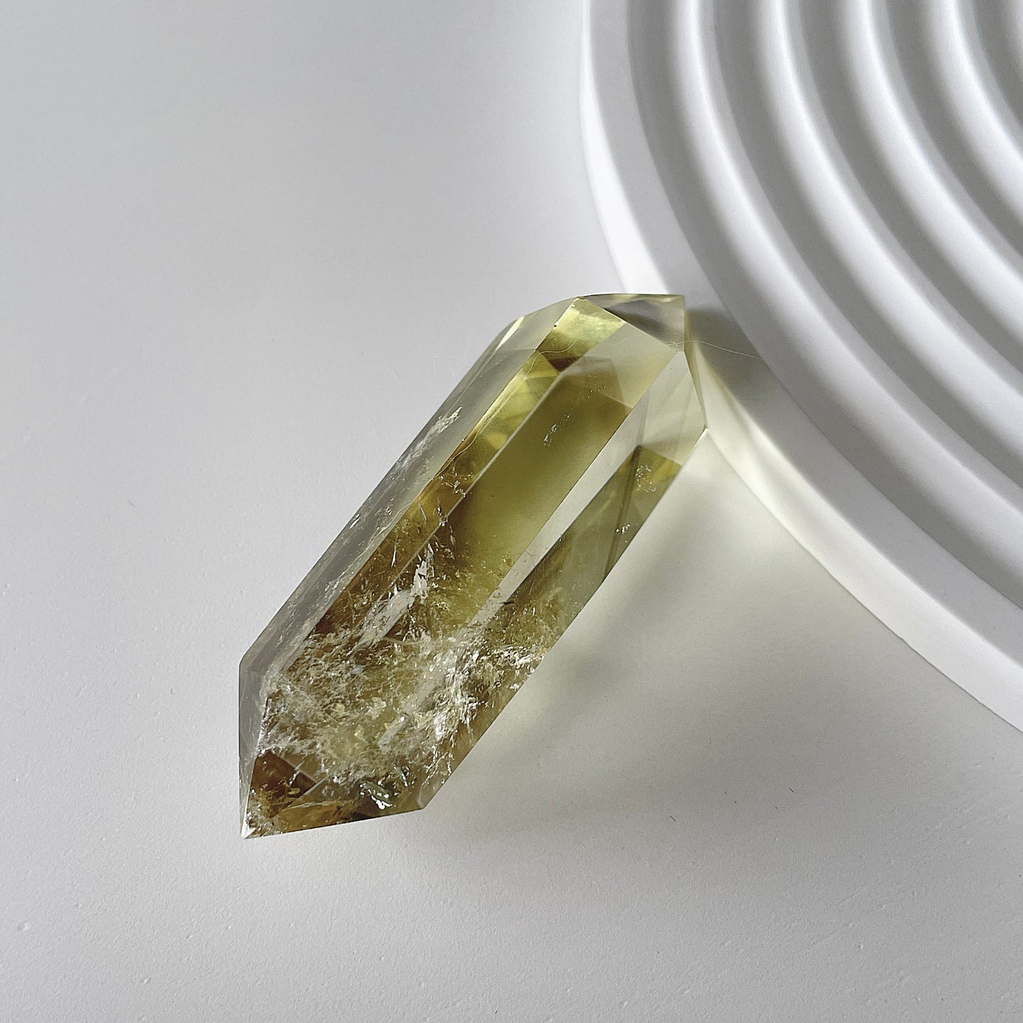 Citrine Double Terminated Point Polished From Brazil