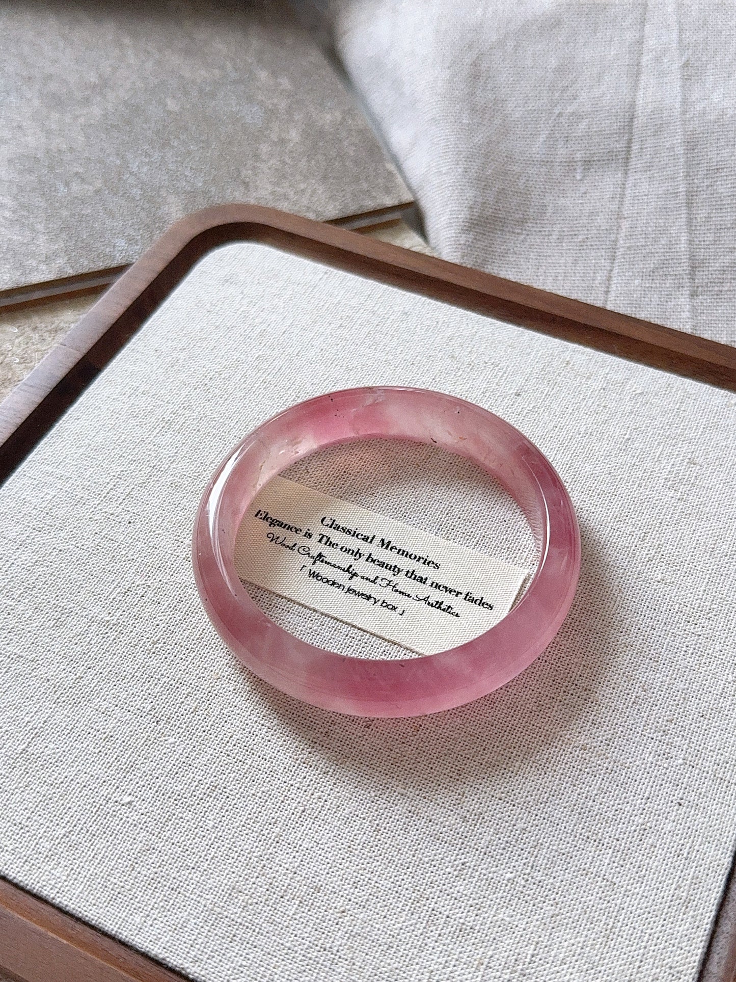 Gemmy Juicy Rose Quartz 59mm Love Healing Bangle