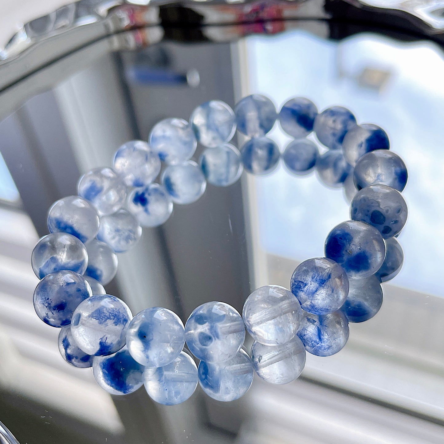 Dumortierite Beaded Bracelet